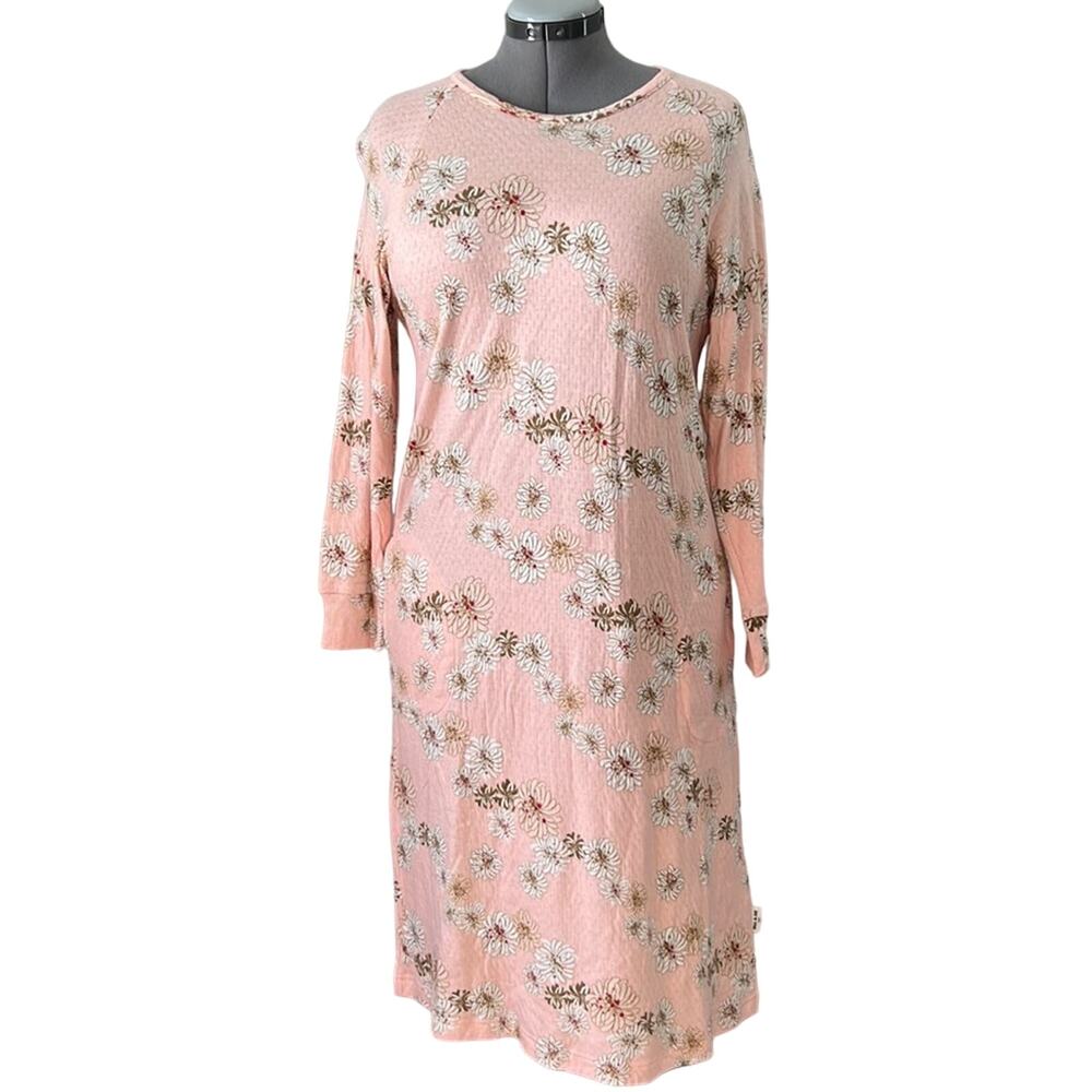 Paul & Joe midi dress pink floral t shirt Long sleeve super soft size medium EUC